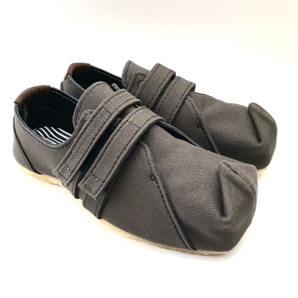 【sale‼】Mサイズ（23～24㎝）SQUARE velcro-sneakers #倉敷帆布 2枚目の画像