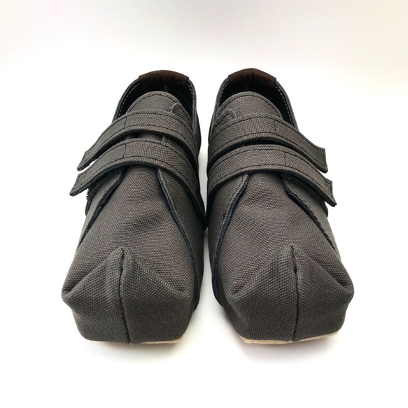 【sale‼】Mサイズ（23～24㎝）SQUARE velcro-sneakers #倉敷帆布 5枚目の画像
