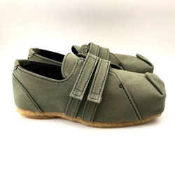 【sale‼】Mサイズ（23～24㎝）SQUARE velcro-sneakers #倉敷帆布 2枚目の画像