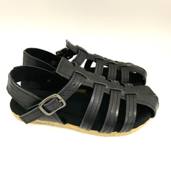 MESH sandals #natural leather #受注製作 ＃天然素材 4枚目の画像