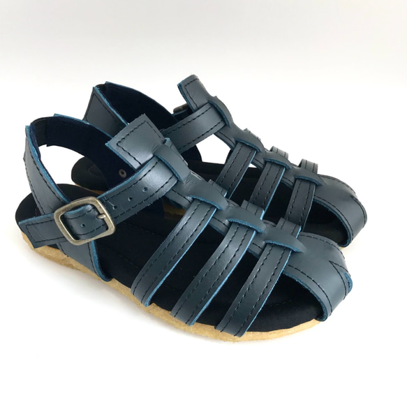 MESH sandals #natural leather #受注製作 ＃天然素材 2枚目の画像