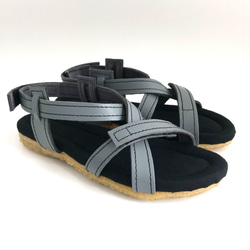 【sale‼】Mサイズ(23〜24cm) BELT sandals #natural leather 1枚目の画像