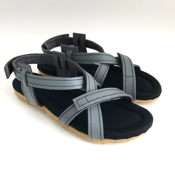 【sale‼】Mサイズ(23〜24cm) BELT sandals #natural leather 2枚目の画像