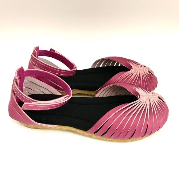【summer sale‼】Mサイズ(23〜24cm) STRAP sandals #natural leather 4枚目の画像