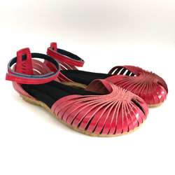 【 アウトレット 】Lサイズ(24〜25cm) STRAP sandals #natural leather ＃天然素材 1枚目の画像