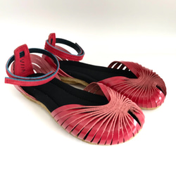 【 アウトレット 】Lサイズ(24〜25cm) STRAP sandals #natural leather ＃天然素材 2枚目の画像