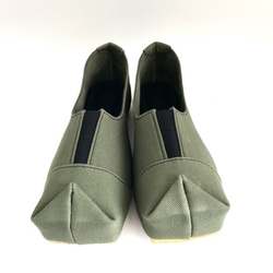 SQUARE slip-on shoes #倉敷帆布 #受注製作 #天然素材 5枚目の画像