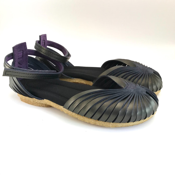 【summer sale‼】Mサイズ(23〜24cm) STRAP sandals #natural leather 2枚目の画像