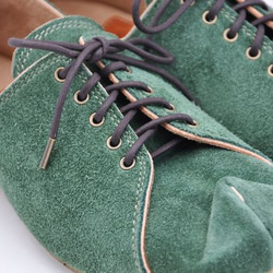 “手提包運動鞋”綠色絨面革 第4張的照片