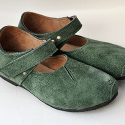 『plie MT-shoes』green suede leather 3枚目の画像