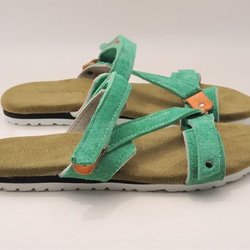 『belt sandals』light-green suede leather 2枚目の画像