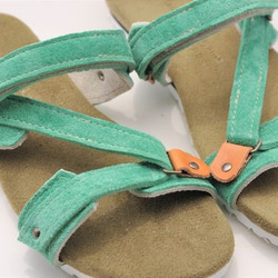 『belt sandals』light-green suede leather 3枚目の画像