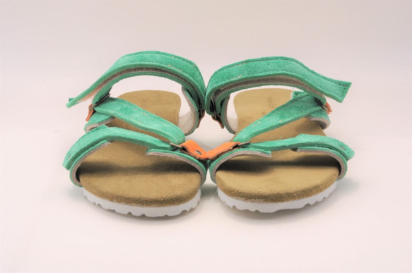 『belt sandals』light-green suede leather 4枚目の画像