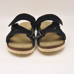 『belt sandals』black suede leather 4枚目の画像