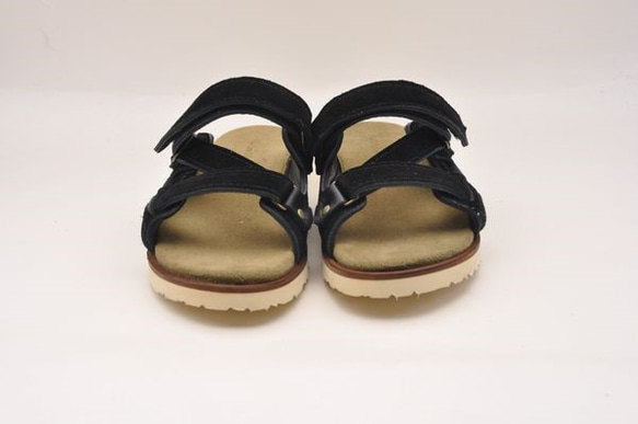 『belt sandals』black suede leather 4枚目の画像