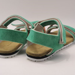 ＃德山鞋：“BSA”淺綠色絨面革 第3張的照片