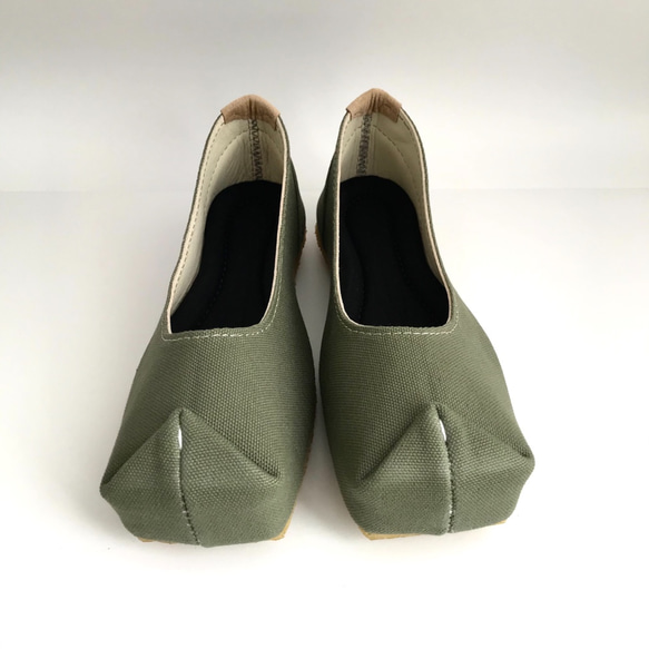 SQUARE shoes #倉敷帆布 #受注製作 5枚目の画像