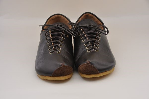 【受注製作】ROUND sneakers (natural leather) 4枚目の画像