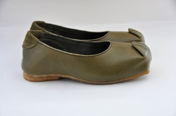 【受注制作】SQUARE shoes (natural leather) 5枚目の画像