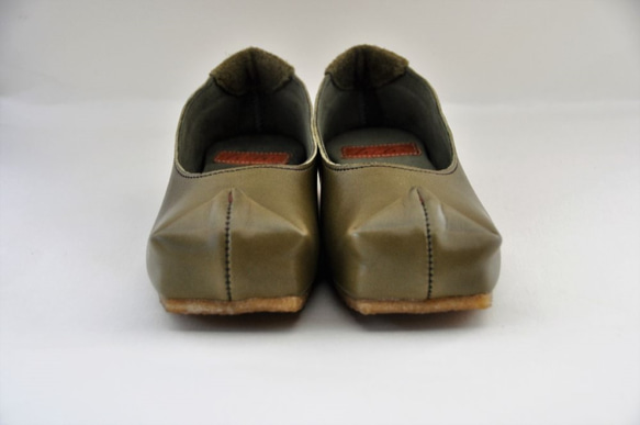 【受注制作】SQUARE shoes (natural leather) 7枚目の画像