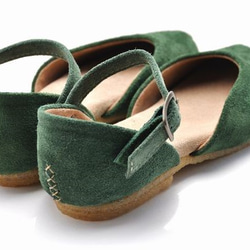 『plie sandals』green suede leather 3枚目の画像