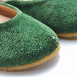 『plie sandals』green suede leather 5枚目の画像