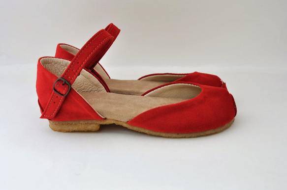 ROUND sandals #東レmicro-fiber #受注製作 3枚目の画像