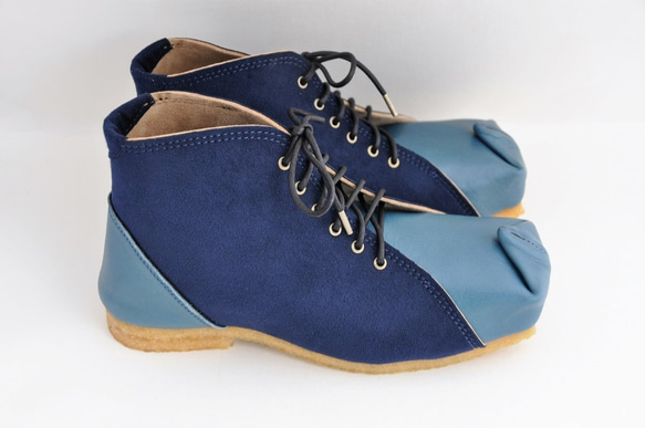 SQUARE boots #natural leather #micro-fiber #受注製作 4枚目の画像