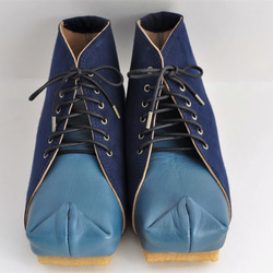 SQUARE boots #natural leather #micro-fiber #受注製作 6枚目の画像