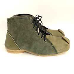 SQUARE boots #natural leather #micro-fiber #受注製作 3枚目の画像
