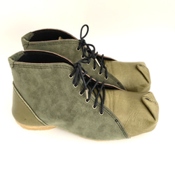 SQUARE boots #natural leather #micro-fiber #受注製作 4枚目の画像