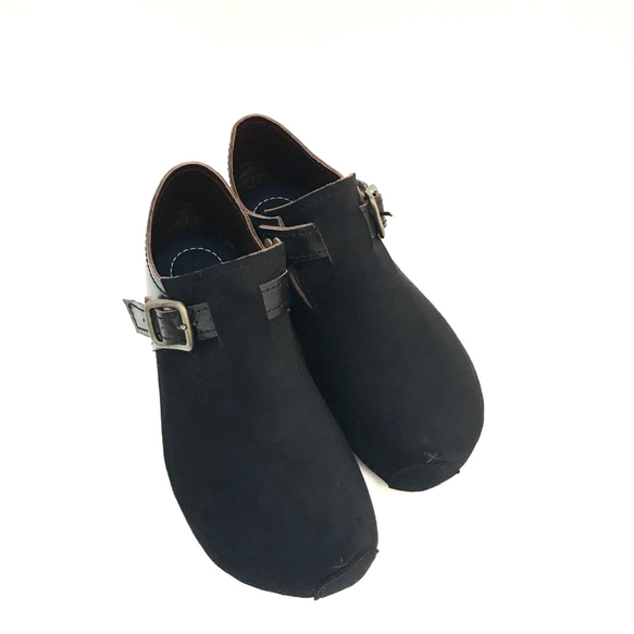 ROUND belt shoes #natural leather #micro-fiber #受注製作 6枚目の画像