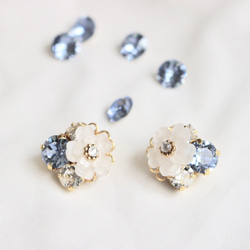 冰花與淺藍寶石耳環 第4張的照片