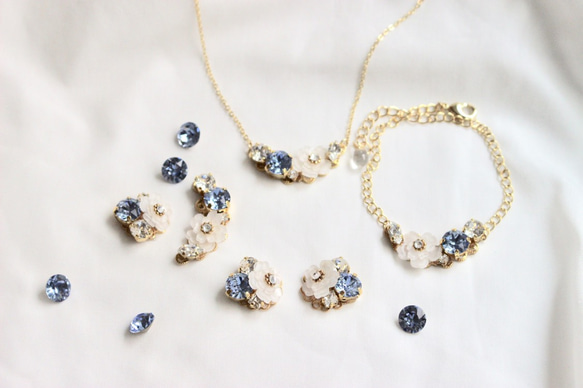 冰花與淺藍寶石耳環 第6張的照片