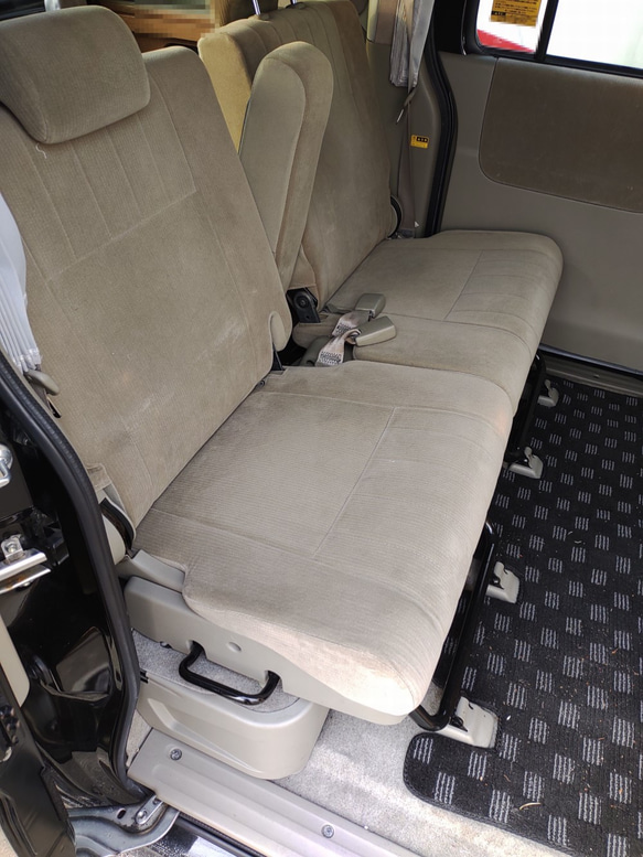 ●アトレーワゴン　S320/S321　リアシート分割型・ベッドキット・フラット・車中泊・バンライフ・軽キャン・車 6枚目の画像