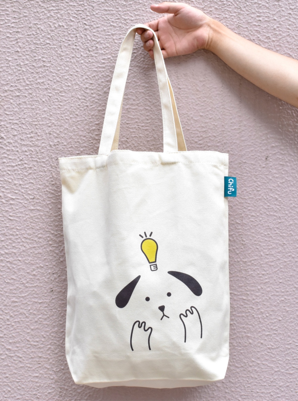 みゆきちゃん　バッグ 電球ワンちゃん | イラスト、トートバッグ、エコバッグ トート