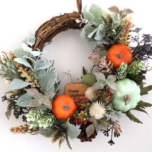 ハロウィン&クリスマスカラーリース