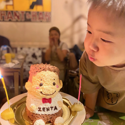 男の子の立体ケーキ　誕生日や記念日に　文字入れ　＜※ご希望のお届けお日にち•時間帯をご指定下さい＞ 3枚目の画像