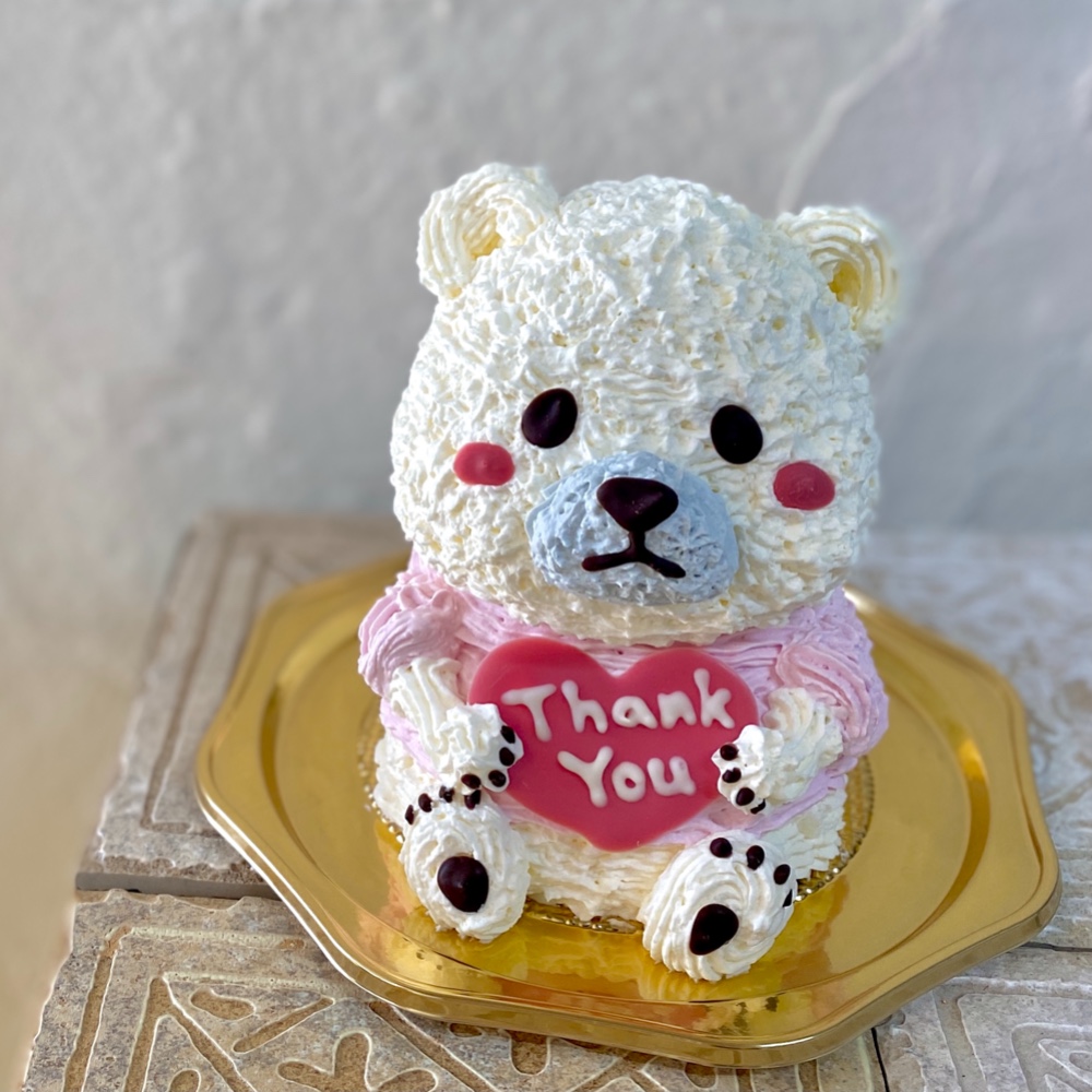 シロクマの立体ケーキ　誕生日　記念日　プレゼント [ご希望のお受取り日・時間帯をご指定下さい]
