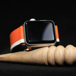 高級革使用Apple Watch　レザーベルト　腕時計ベルト　バンド　B2　総手縫い製作 1枚目の画像
