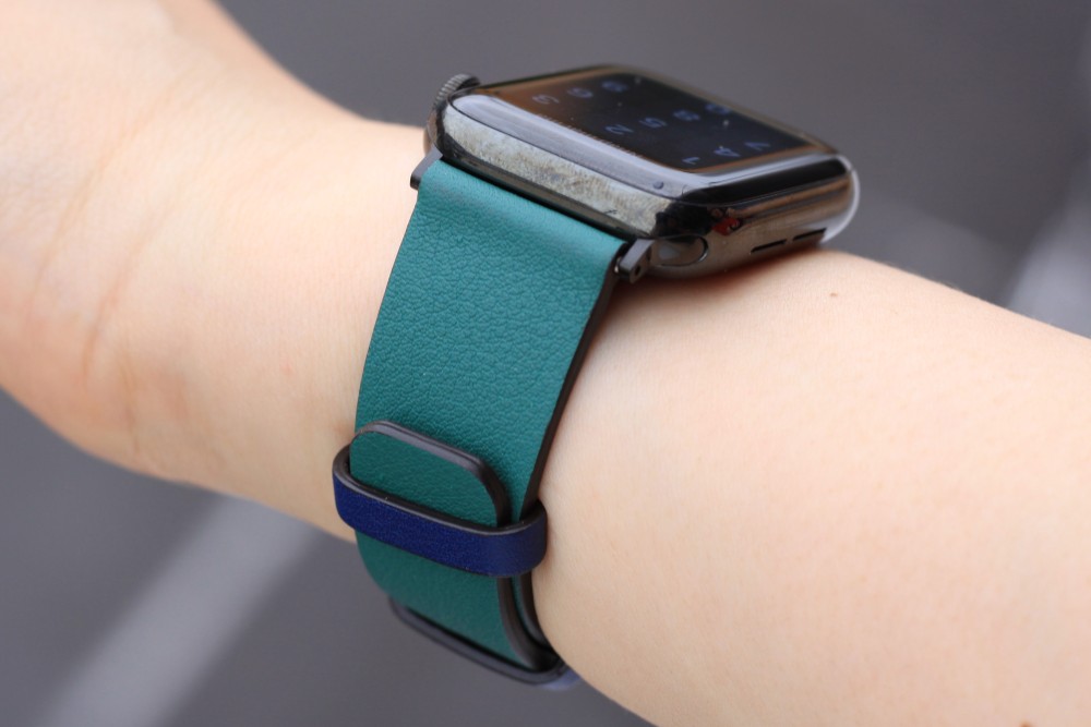 高級革使用Apple Watch　レザーベルト　腕時計ベルト　バンド　B12　総手縫い製作