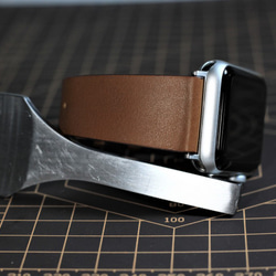 高級革使用Apple Watch　レザーベルト　腕時計ベルト　バンド　B16　総手縫い製作 3枚目の画像