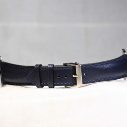 高級羊革使用Apple Watch　38・40・42・44㎜用レザーベルト　腕時計ベルト　バンド　B23D　総手縫い製作 3枚目の画像