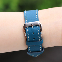 高級革使用Apple Watch レザーベルト　腕時計ベルト　バンド　B5　総手縫い製作 3枚目の画像