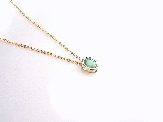 パライバカラーアパタイト　ベゼルネックレス（E）