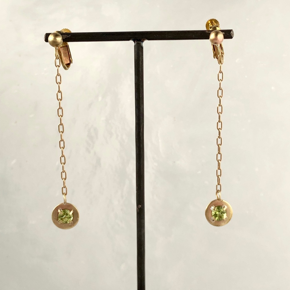 washerイヤリング/ペリドット