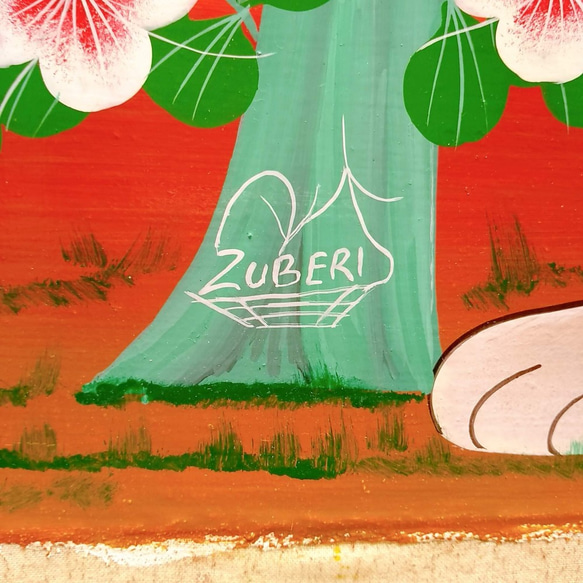 絵画 『 Simba 』 Big-Tingatinga by Zuberi 70*50cm 5枚目の画像