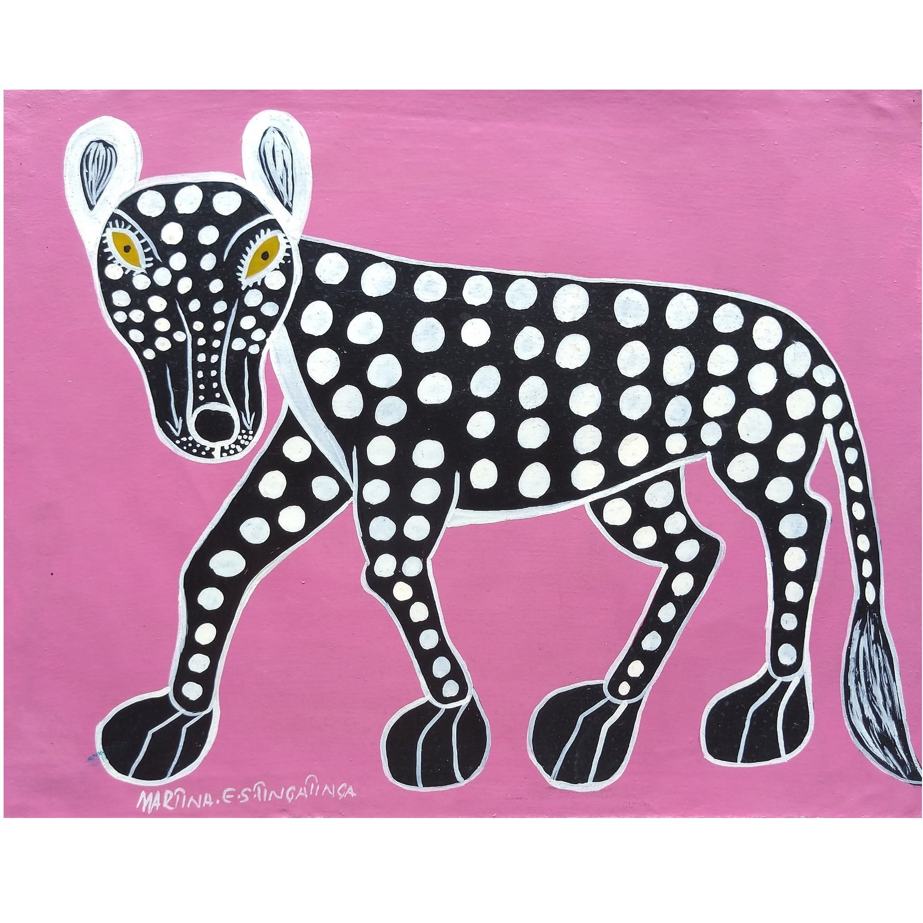 ティンガティンガ アート チーター 動物 絵画 チムワンダ