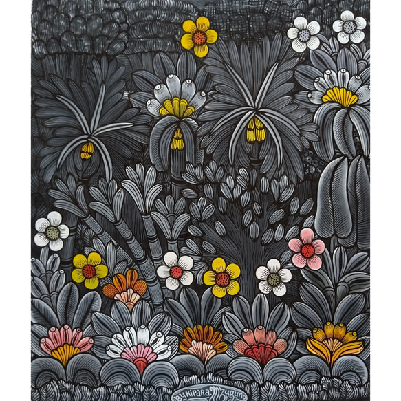 アフリカ絵画ティンガティンガ アフリカ絵画 『 Animals meeting 』ティンガティンガ by Mabusa