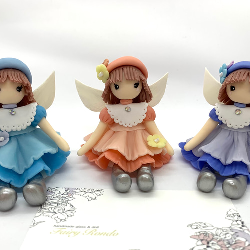 樹脂粘土doll小さな妖精人形(ブルー) その他人形 Fairy Rondo